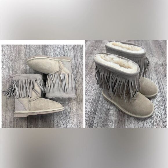Koolaburra By UGG Kids Short Fringe Boots - Picture 2 of 8
